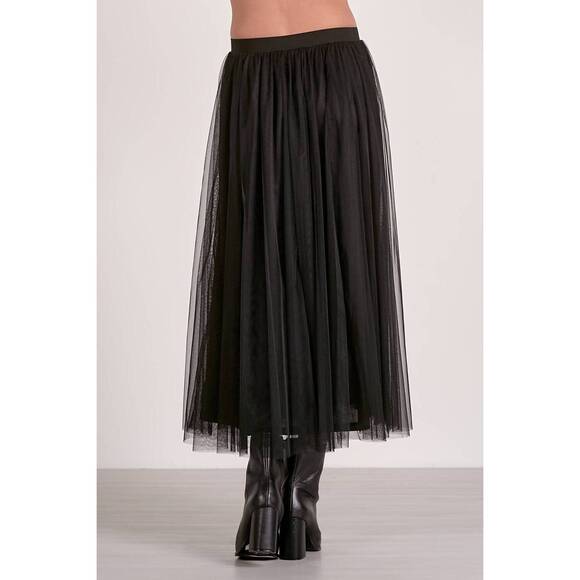 NEW ELAN long tiered skirt in black - Picture 4 of 4
